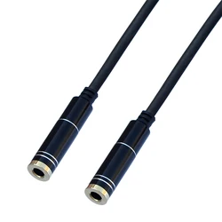 4 słup 3.5mm Jack żeński do żeńskiego rozszerzenia stereofoniczny kabel Audio adapter 20cm