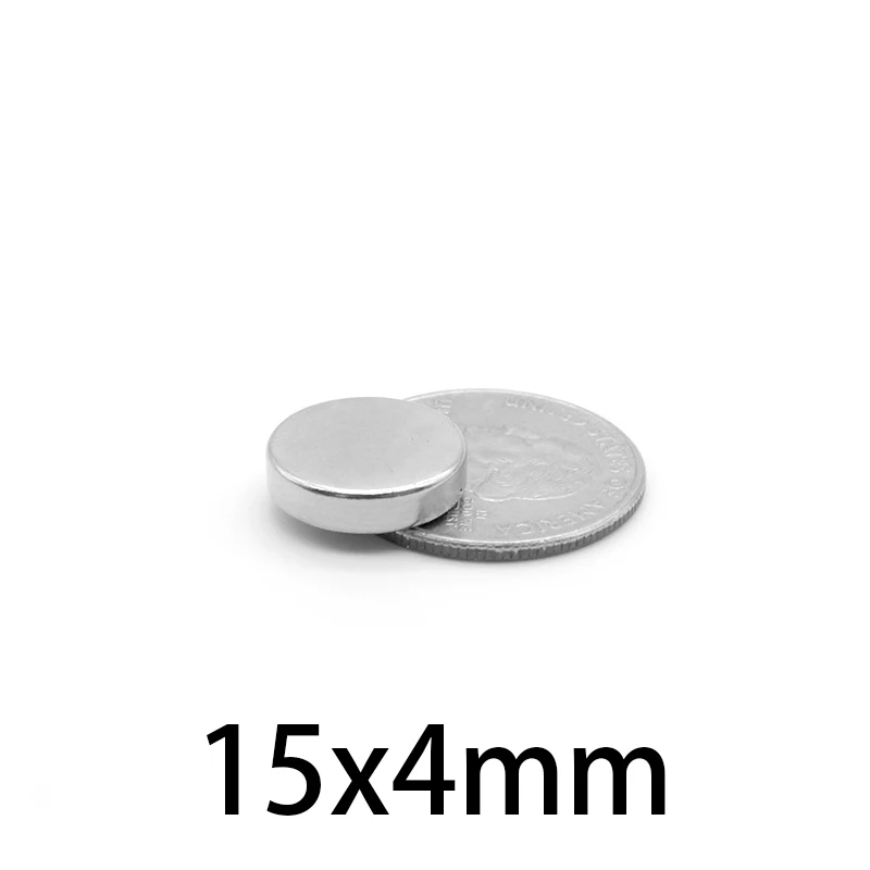 5-80pcs 15x4 mm Strong Cylinder Rare Earth Magnet 15mmx4mm N35 Round Neodymium Magnets 15x4mm Mini Small Magnet 15*4 mm