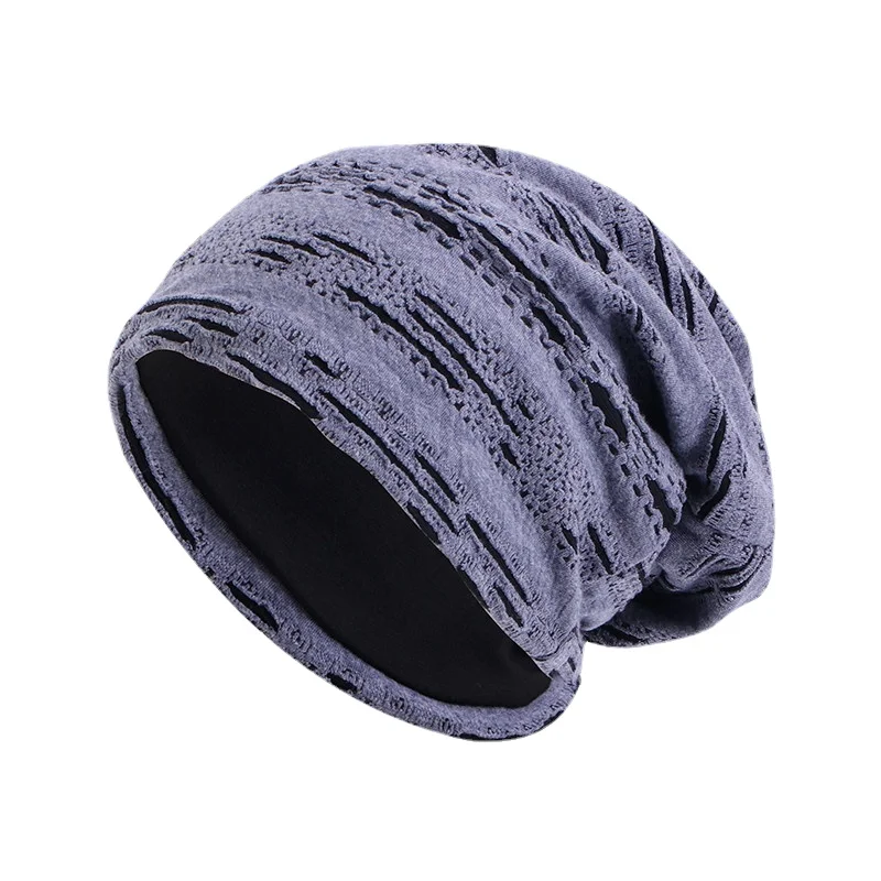 Double Fabric Hats Skullies & Beanies For Adult Unisex Solid Spring Autumn Hats