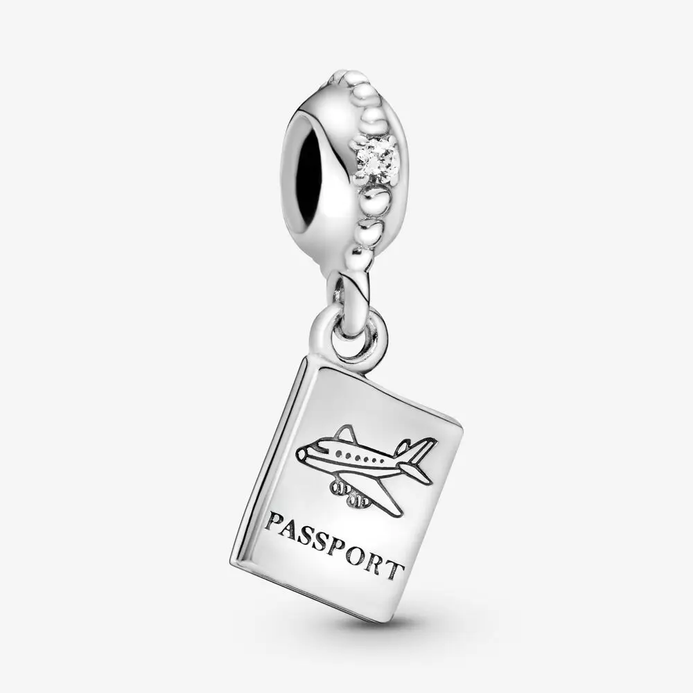 

Passport Travel Dangle Charms Fits Pandora Bracelet 925 Sterling Silver Beads for Jewelry Making DIY Accessories Berloques