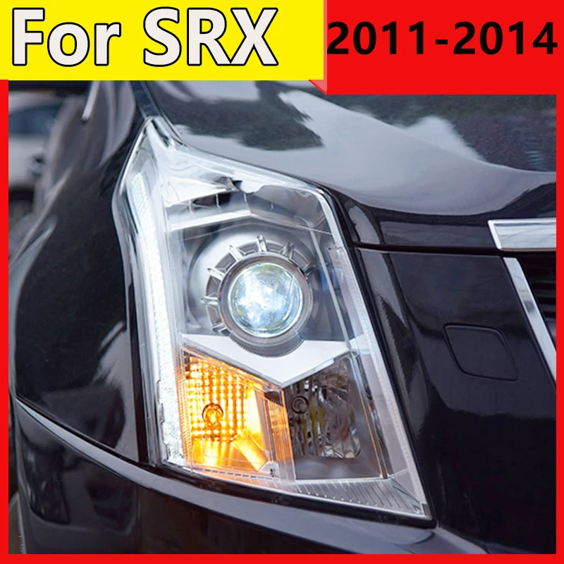 

Doxa Стайлинг автомобиля для фар Cadillac SRX 2011-2014 SRX, головной свет DRL, линза с двойным лучом H7 HID, ксеноновая биксеноновая линза