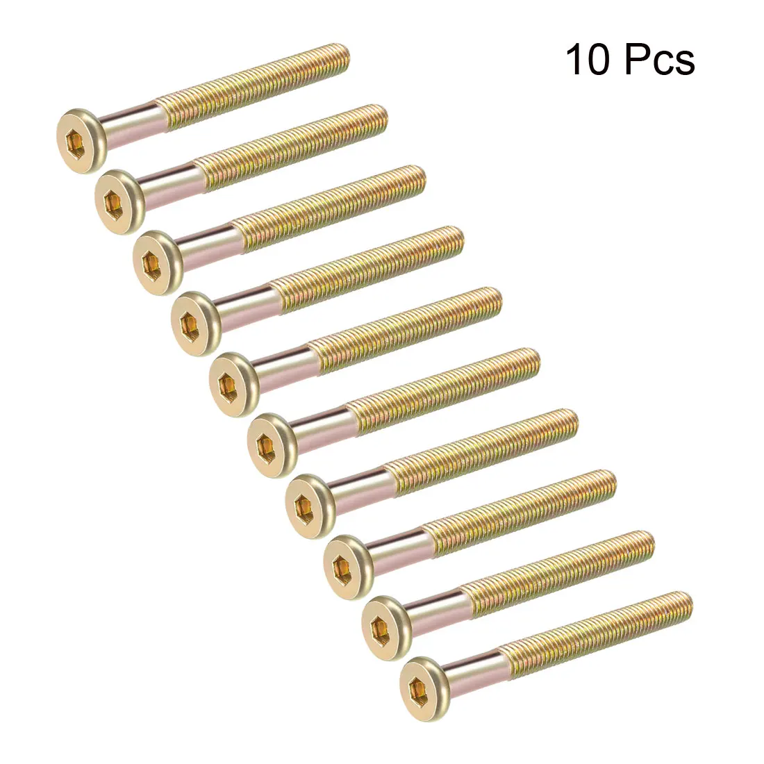Uxcell 10pcs Furniture Screw M8 Hex Socket Screws 75/80/85/90/100/110/150mm Plated Fasteners Thread Carbon Steel Machine Screws