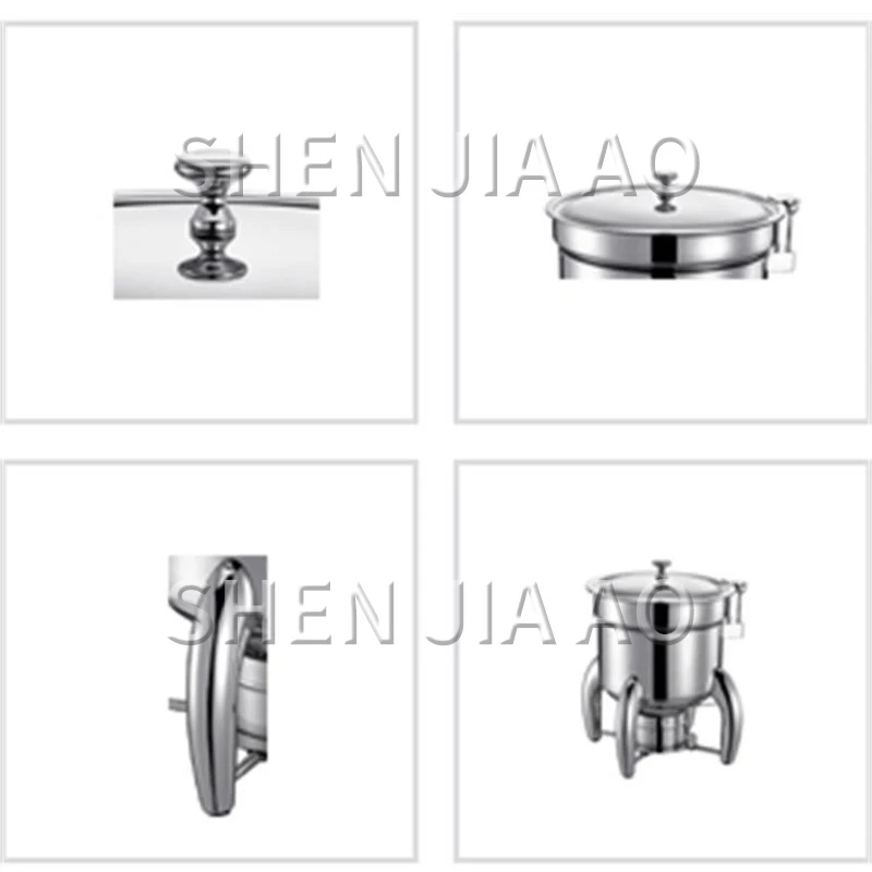 4L สแตนเลสรอบซุปเตาซุปเชิงพาณิชย์คอนเทนเนอร์ซอสซุป dispenser เหมาะสำหรับร้านอาหารโรงแรม Canteen 1PC