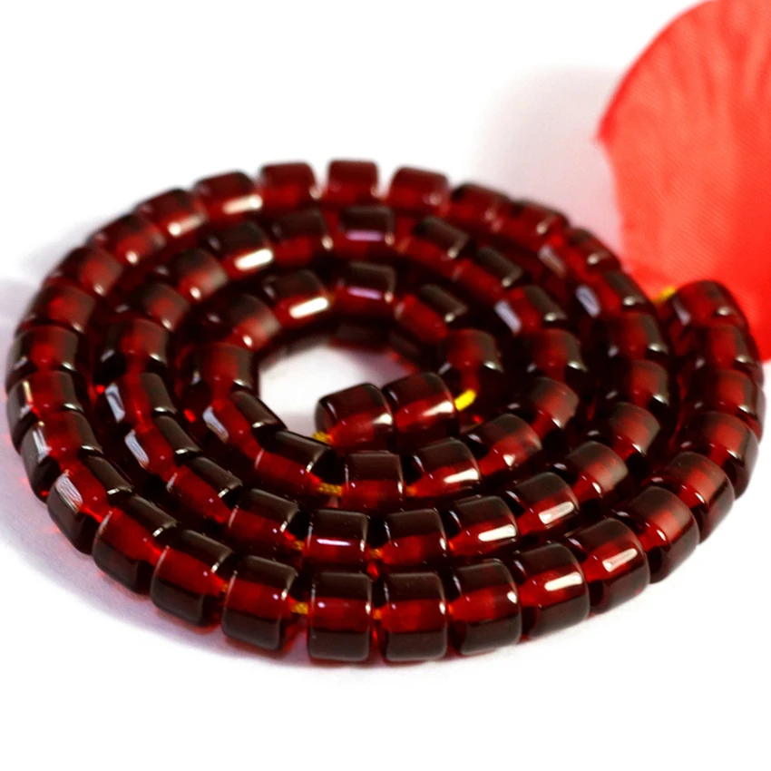 Dark red resin synthetic beeswax 4X7mm 5X8mm 7X10mm 12X9mm drum loose beads spacers accessories jewelry making 15inch B61