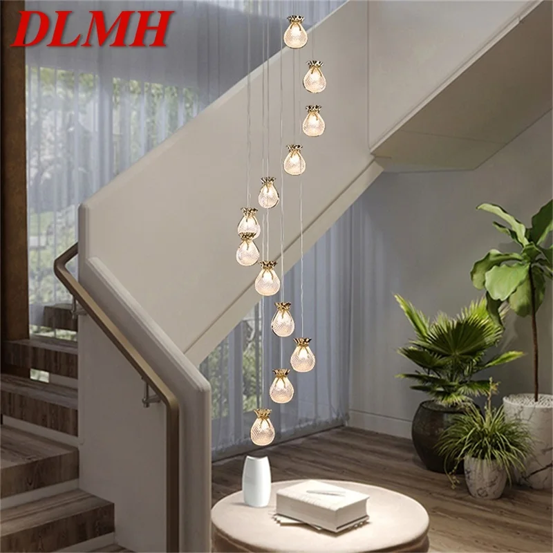 

DLMH Nordic Creative Chandelier Lamps Modern Fixtures Pendant Lighting Home LED for Stairs Hall