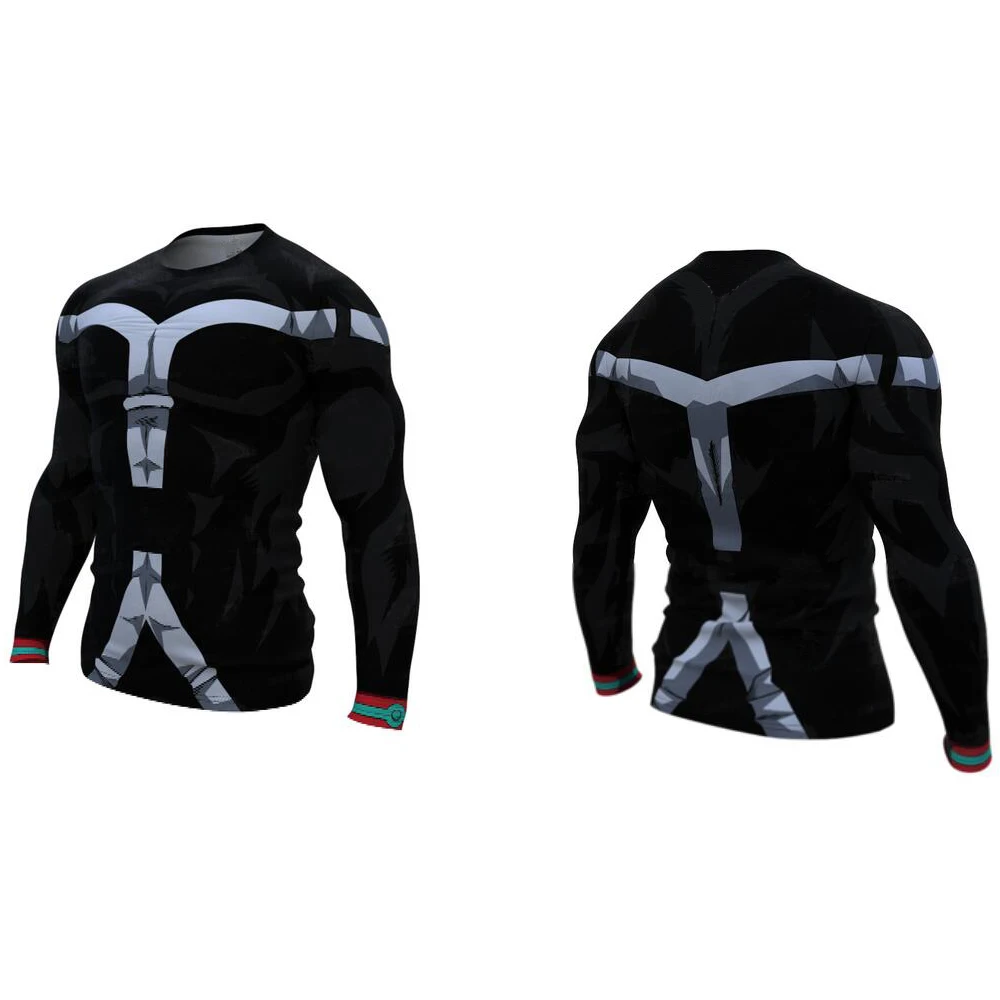 Gym Sport Shirt Body Shaper Slimming Waist Trainer Men Tank Top Anime Quick Dry Shapewear Running Compression Tshirt