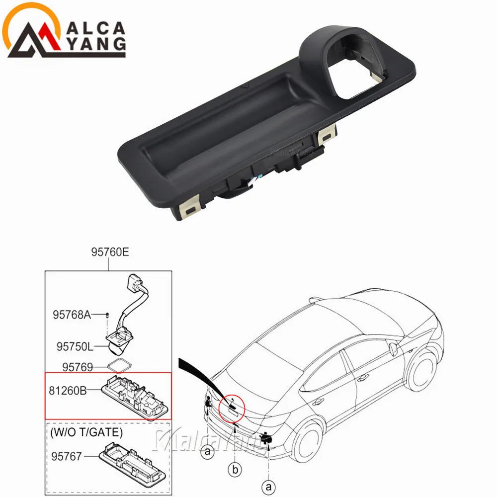 For HYUNDAI 2017 Elantra AD Rear trunk rear box switch button luggage lock-in handle touch switch 81260F2010 81260-F2010