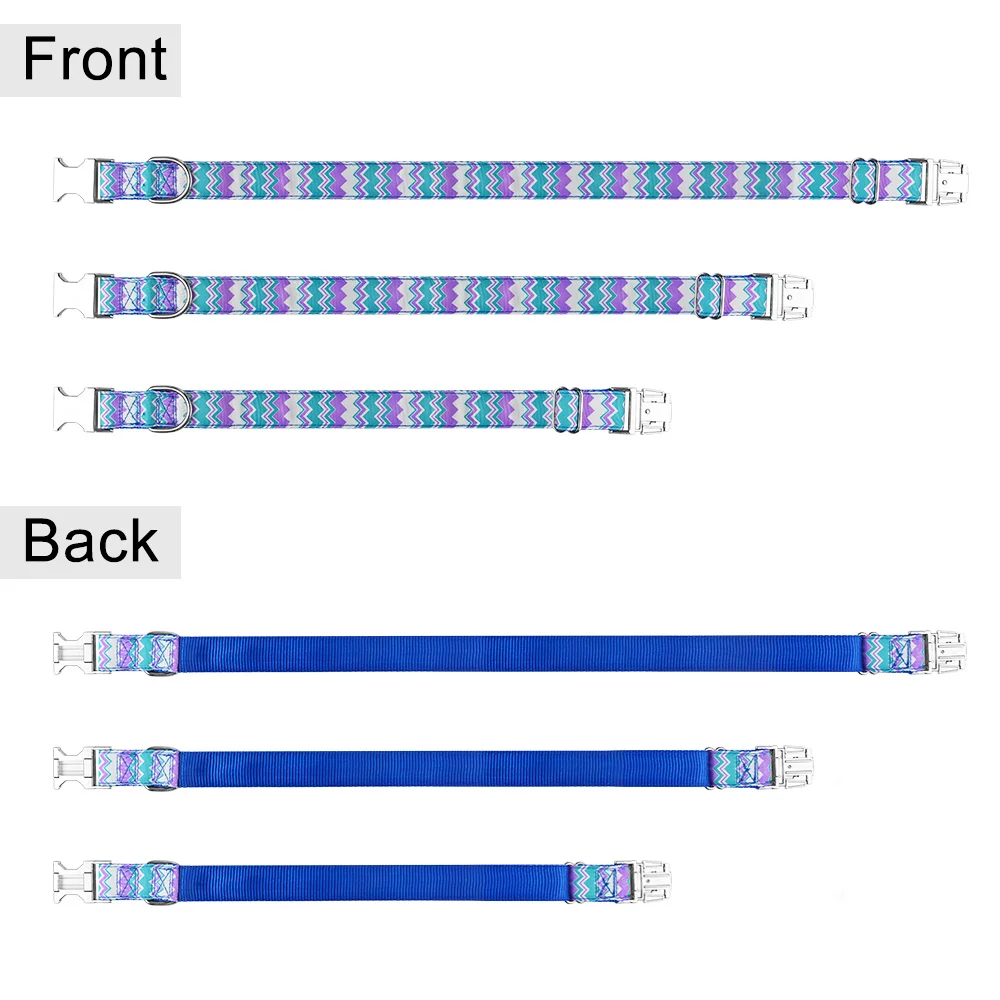 AiruiDog Collare di Cane Personalizzati Tessuto ID Nome Tag Fibbia Personalizzata Inciso Puppy S M L
