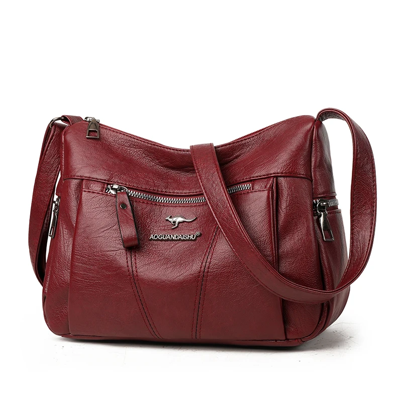 

High Quality Women Shoulder Bag Soft PU Leather Large Handbag and Messenger Bags Casual Crossbody Bags for Female