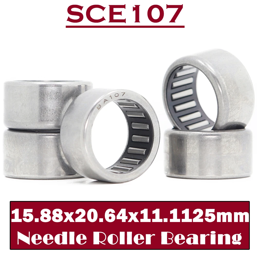 

SCE107 Bearing 15.88*20.64*11.1125 mm ( 5 PCS ) Drawn Cup needle Roller Bearings B107 BA107Z SCE 107 Bearing