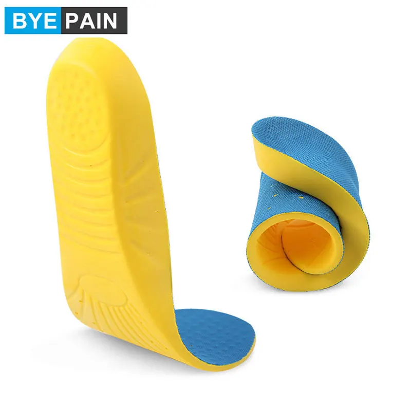 

1Pair BYEPAIN PU Breathable Sports Insoles Arch Support Pain Relief Shoe Insoles Memory Foam Inserts for Flat Feet Men & Women
