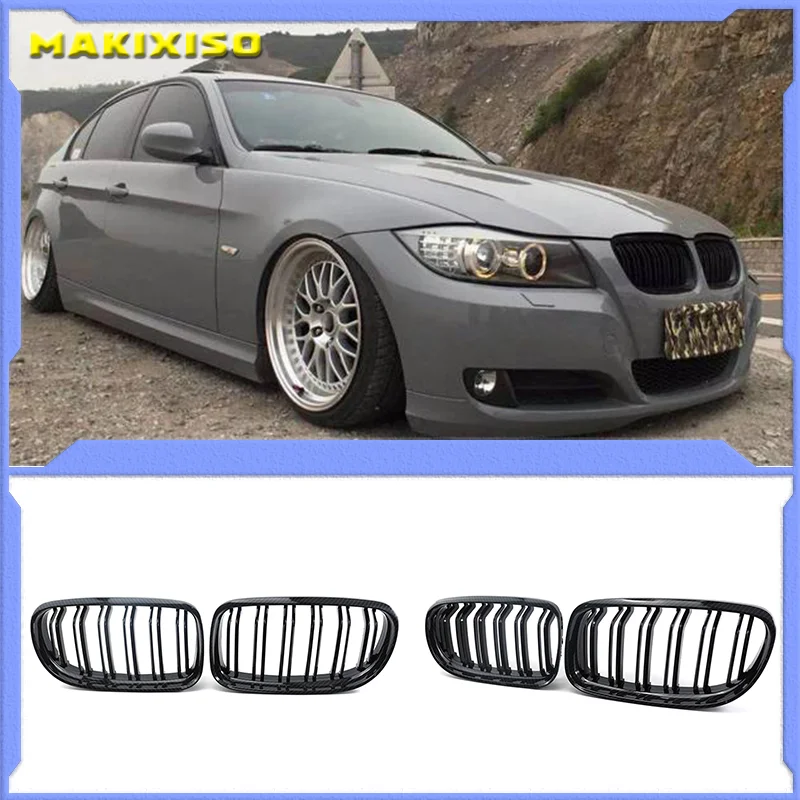 

Dual Slat Kidney Grille Gloss Black for BMW E90 3 Series Sedan LCI 09-11 Double Slat Sport Style Gloss Black 1 Pair