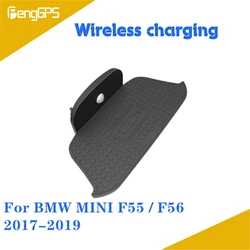 For Mini One Cooper S Hatch F55 F56 2017 2018 2019 Car Quick Wireless Charger Fast Mobile Phone Hidden Dashboard Holder Charging