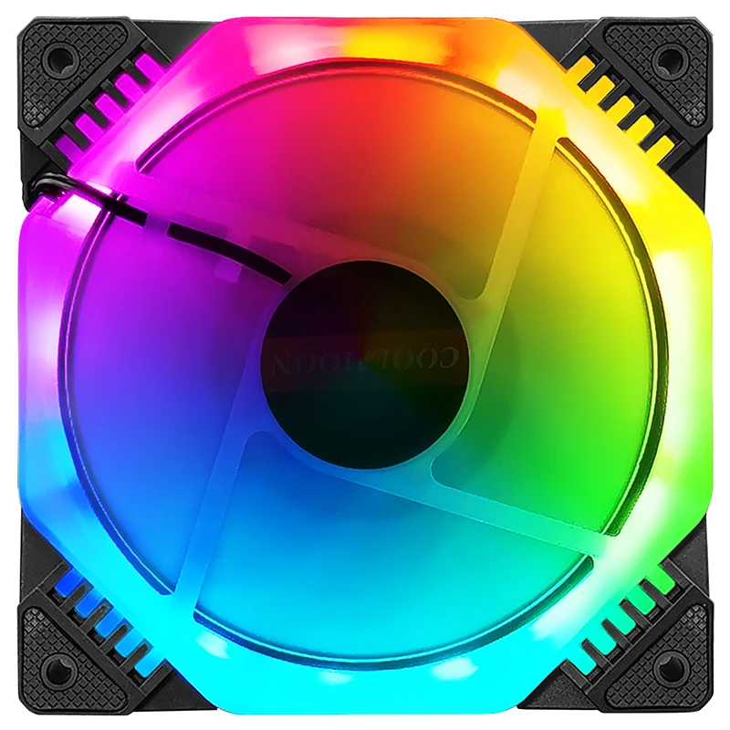 COOLMOON Pc Fall Fan Einstellen RGB Lüfter 120mm Ruhig IR Remote-Computer Kühler Kühlung RGB Fall Fan CPU ventilador PC 12V