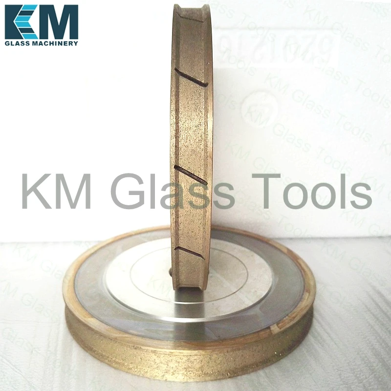 KM D150xFA3~15mm Peripheral Diamond wheel Flat edge with arris,Grinding wheel For Shape Glass Edging Machine,Customized products