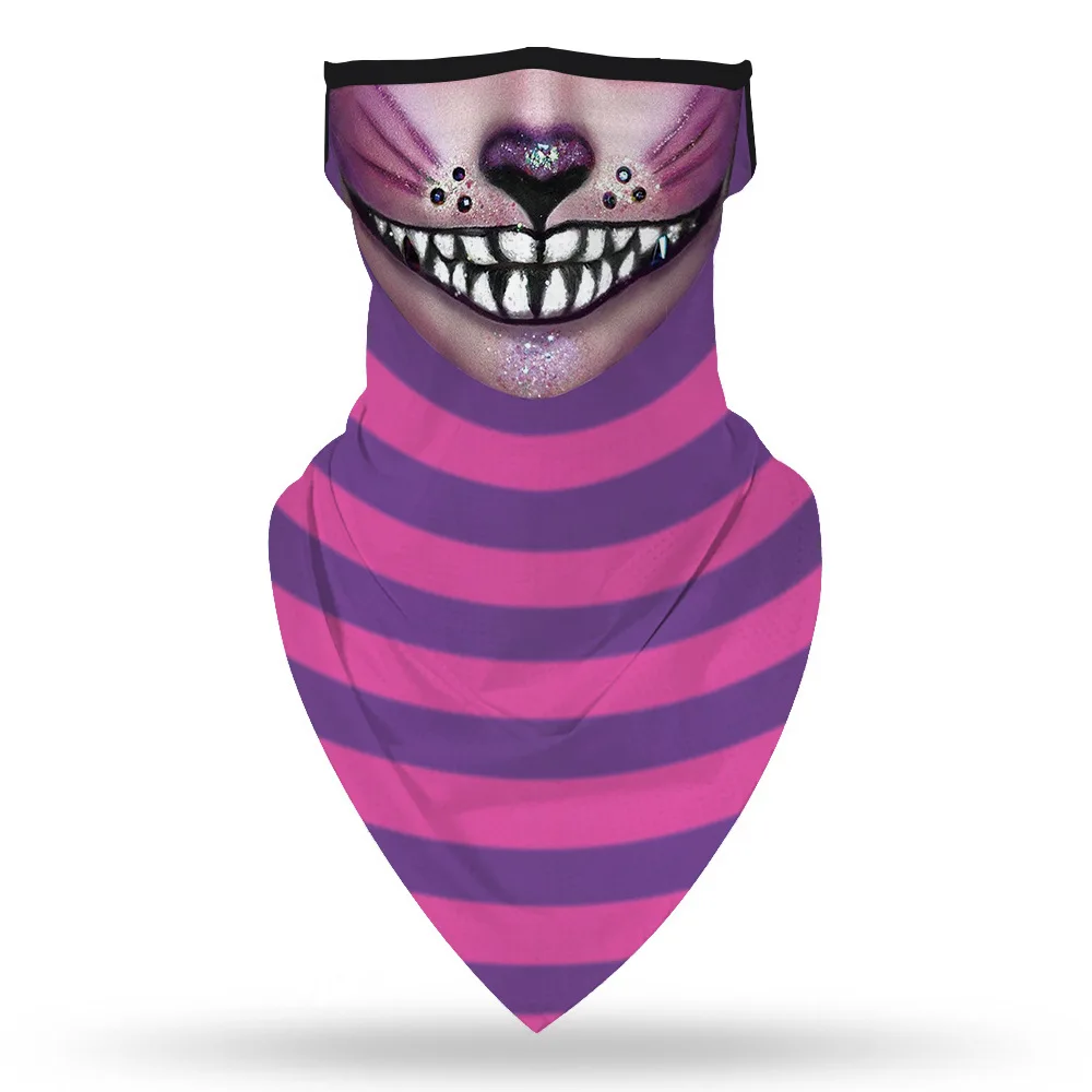 New 2020 Alice in Wonderland Cheshire cat Motorcycle Multifunction Cycling Neck Scarf Masks Bandana Headband Cosplay Balaclava