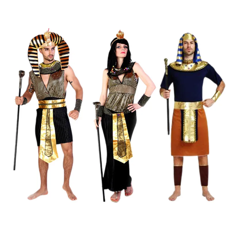 Halloween Party Props Cos Weapons Three Fold Walking Stick Egyptian Pharaoh Magic Wand King Scepter Canes 80cm