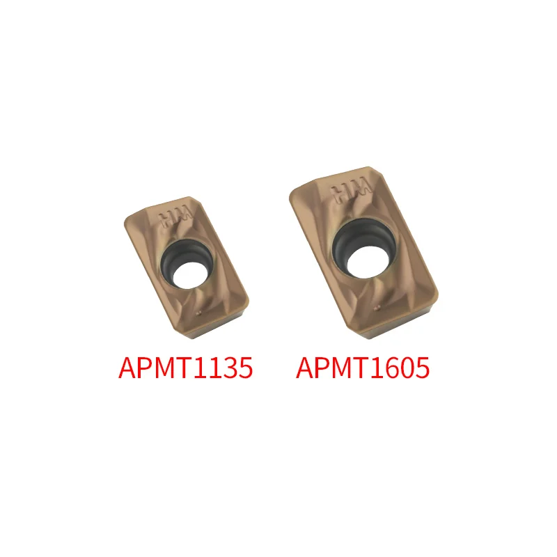 Imagem -02 - Carbide Insert For Milling Cutter Face Mill Lathe Cnc Tools Turning Tool Apmt1135pder m2 h2 Kt1505 Yz735 Apmt1604