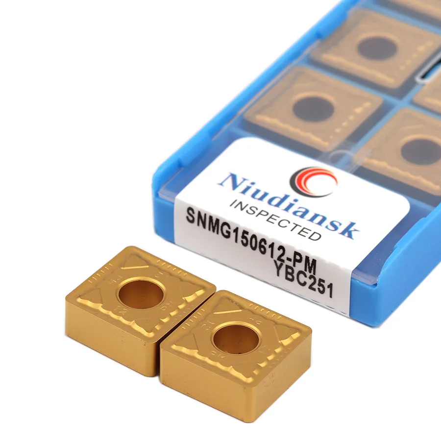 Режущая пластина SNMG150608 SNMG150612 PM DM YBC251 YBC252, токарный станок с ЧПУ, резак, наружный токарный карбидный лезвие, для стали