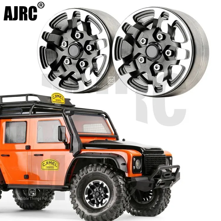 a pair RC Rock Crawler Metal Wheel Rim 1.9 Inch BEADLOCK for 1/10 Axial SCX10 90046 TAMIYA CC01 D90 D110 VS4 TF2 TRX-4