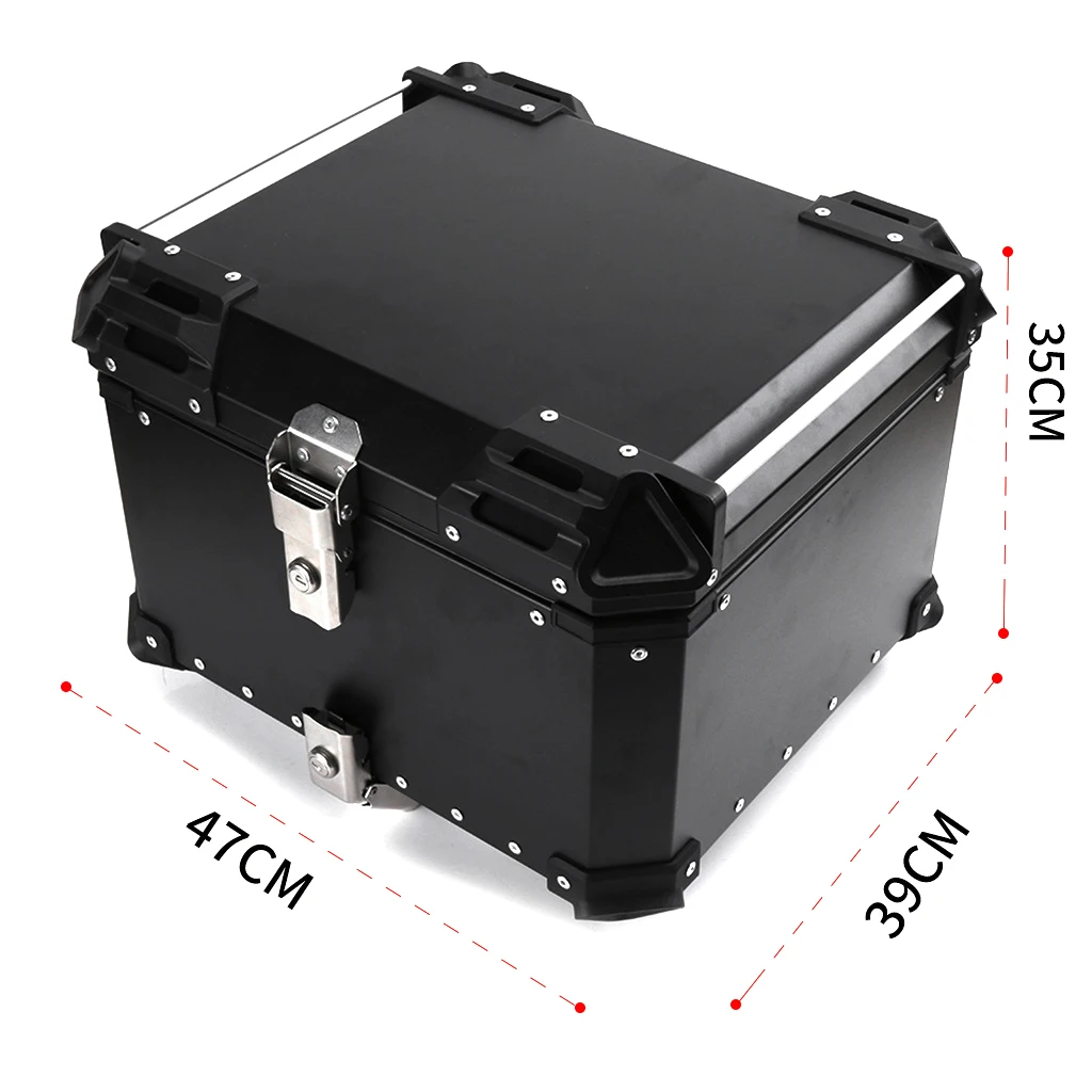 25/36/45/55/65/80/100L Motorcycle Rear Trunk General Refit Aluminum Alloy Waterproof and Anti-collision Travel