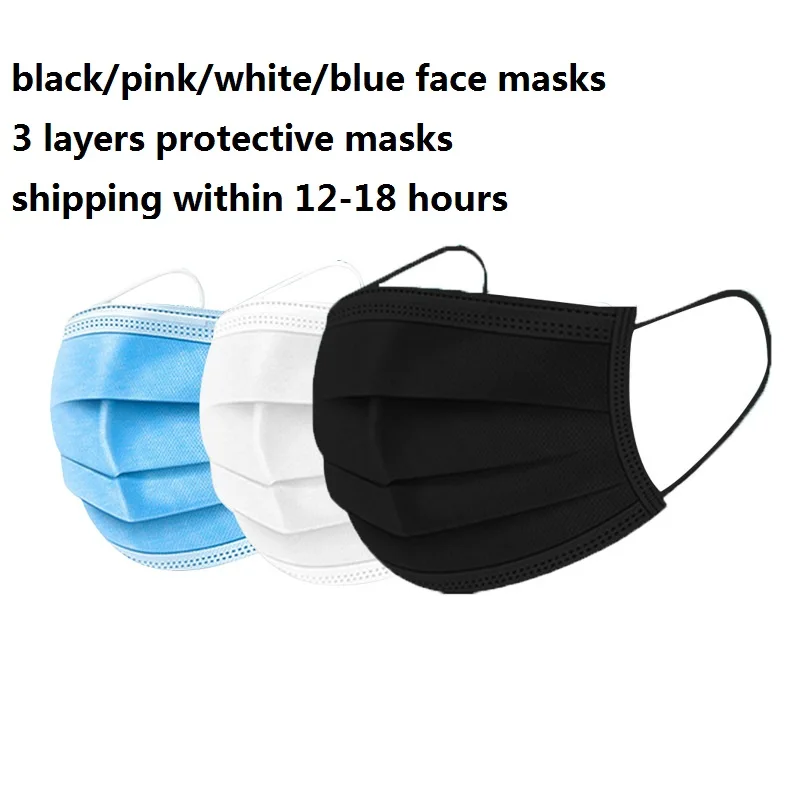 Disposable Face Mask Non wove Mascarillas 3 Layer Filter medical surgical Mask For Adult Mouth Mask Breathable medical Mask