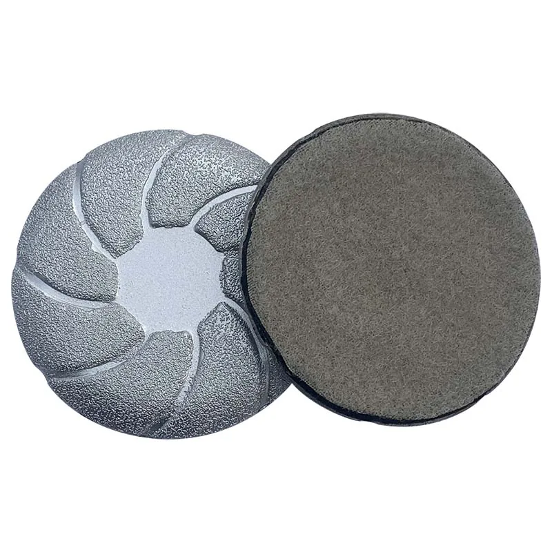 Diamond Polishing Pad 80mm Brazed,Self-Adhesive Back,Dry Polishing Discs,3