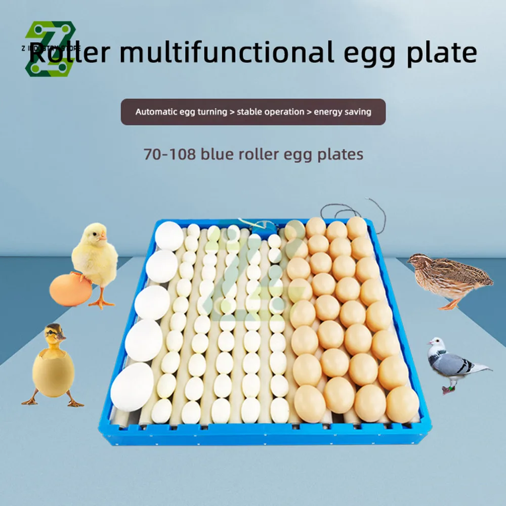 360° Automatic Rotary Egg Turner Roller Tray Eggs Incubator Accessories Roller Egg Turner Tray 70-108 Eggs 220V