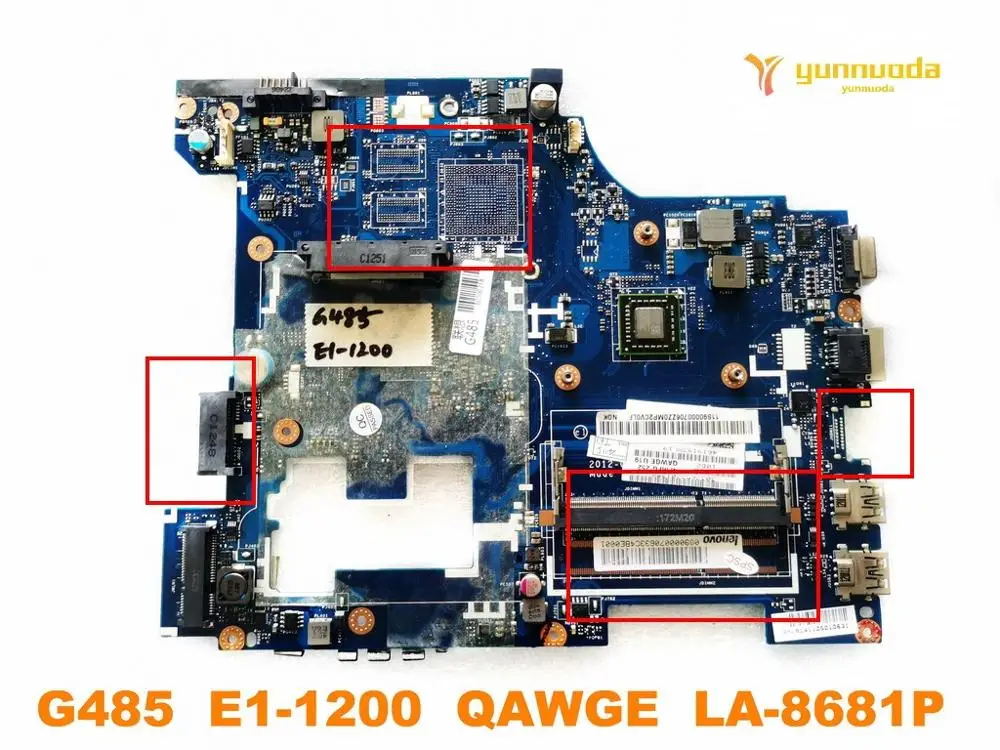 

LA-8681P for Lenovo G485 laptop motherboard With E1-1200 CPU UMA GPU QAWGE tested good