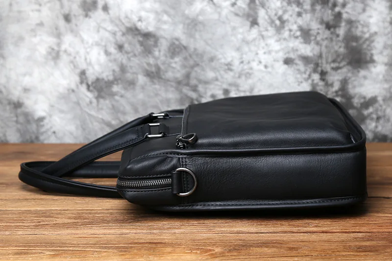 NZPJ Männer Echte Leder Business Handtasche Top Schicht Rindsleder Kreuz Abschnitt Büro Computer Tasche Schulter Messenger Aktentasche – Detail 8