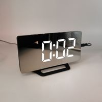 LED multifunction alarm clock with USB digital clock, ultra-thin large-screen display electronic clock