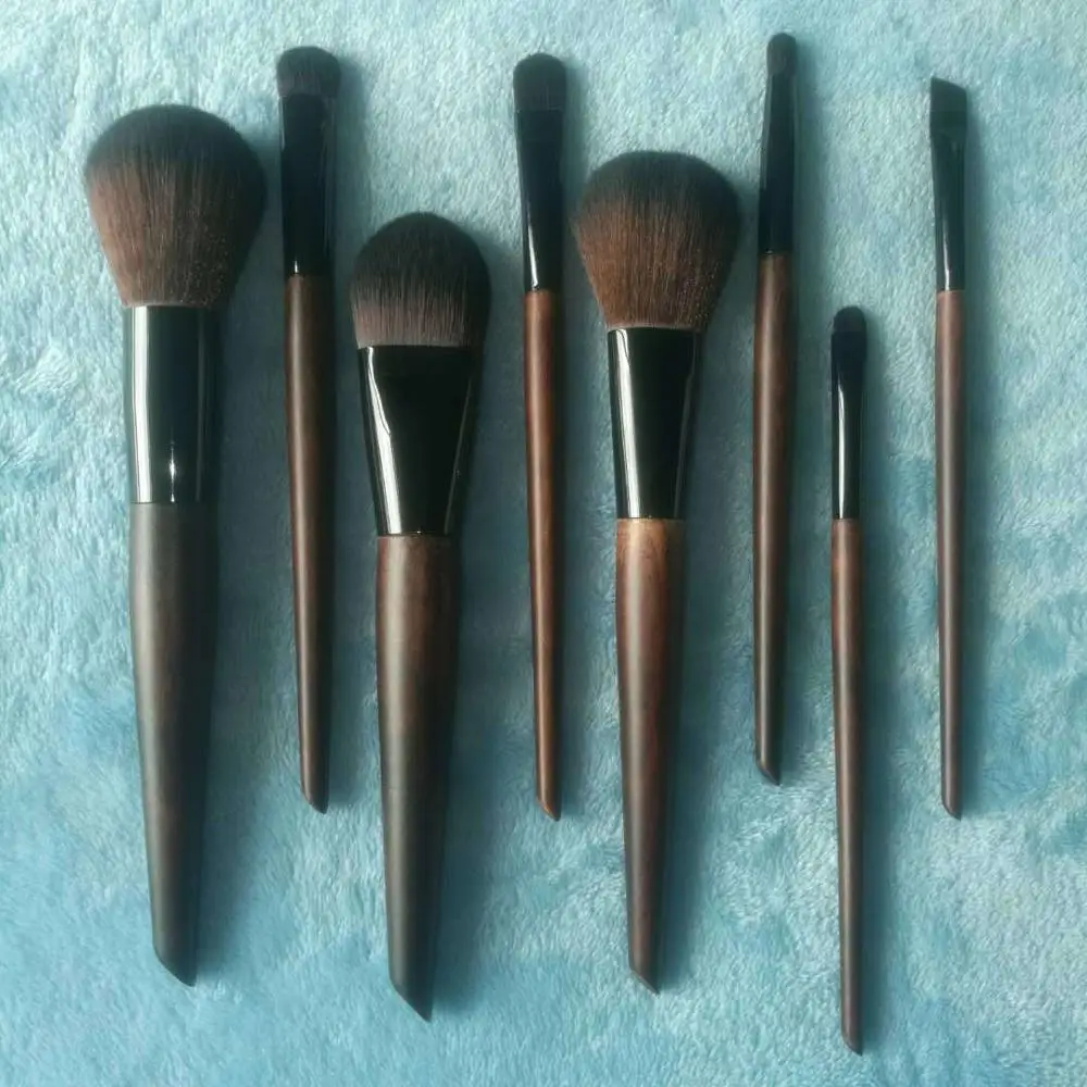 

12pcs/set Eyeshadow Brush High Quality Natural Goat Hair Tapered Blending Brush Professional Eye Makeup Brushes Black Color