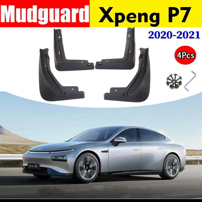 Mudflaps FOR Xpeng P7 Mudguards Fender Mud Flap Guard Splash Guards Car Accessories Auto Styline Front Rear 4pcs