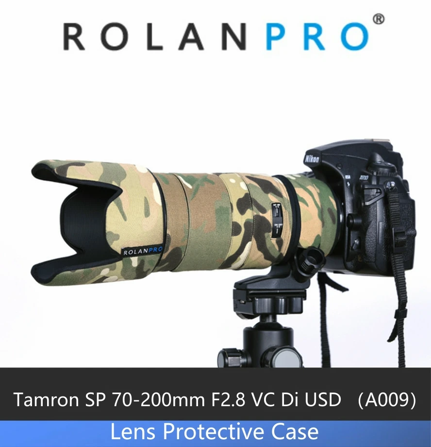 ROLANPRO Lens Coat For Tamron SP 70-200mm F2.8 VC Di USD (A009) Lens Protective Case Camouflage Clothing Rain Cover Guns Sleeve