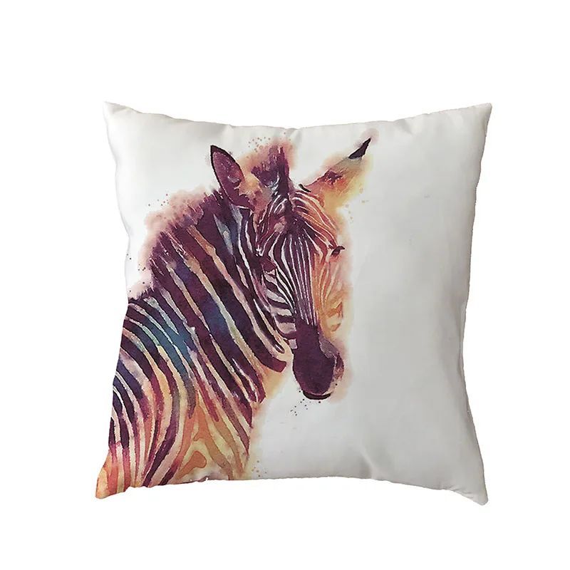 Art Black White Zebra Polyester Decorative Throw Pillow Cases Home Bedroom Sofa Living Room Decoration Cushion Cover 45X45CM