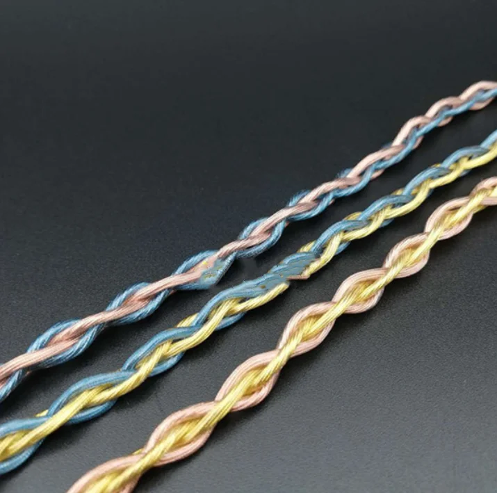 7n OCC 실버 도금 와이어, 4 공유 헤드폰 업그레이드 라인, 252 코어, OD: 4.5-5.0