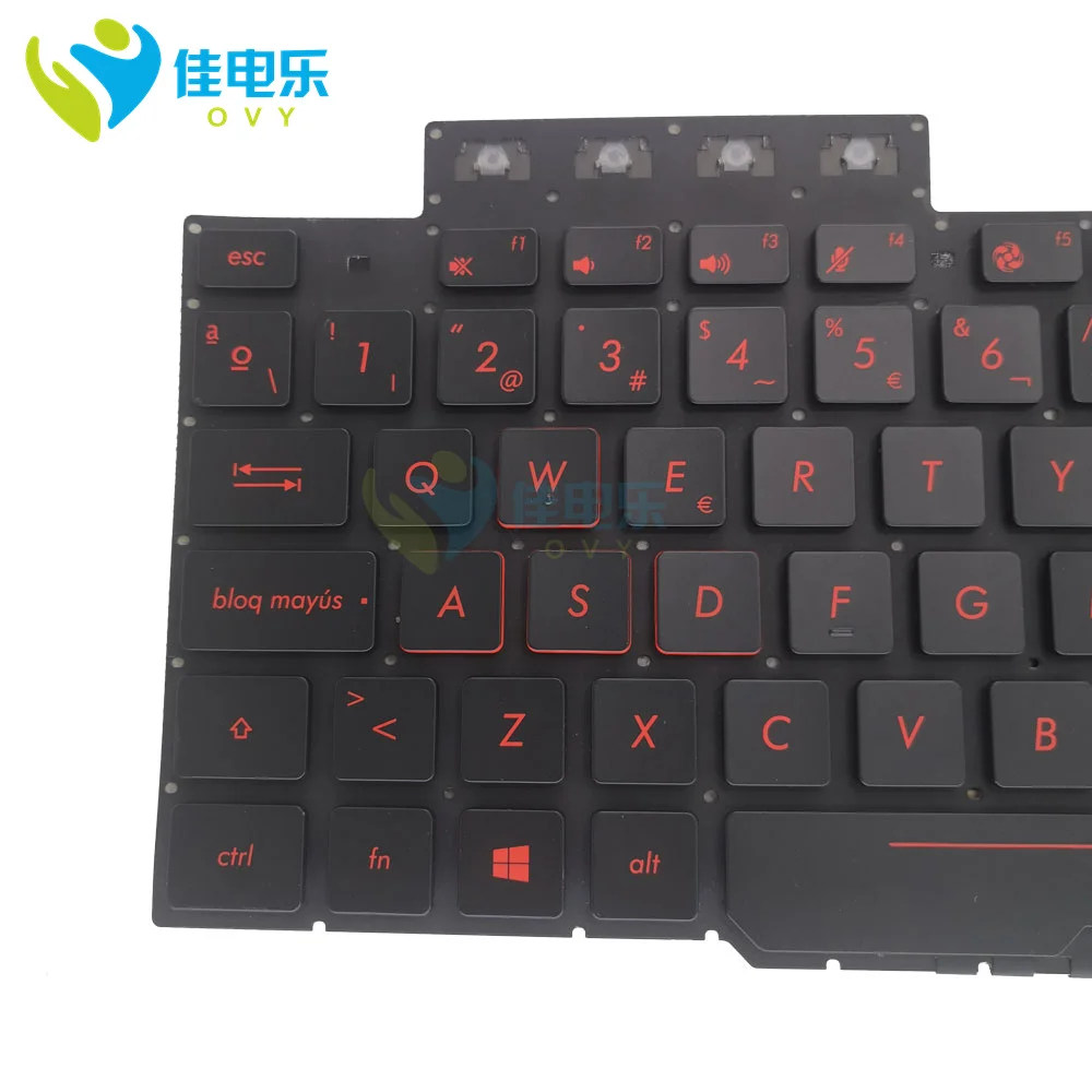 Imagem -05 - Teclado Retroiluminado para Asus Rog Fx503 Fx503vd-e4035 Fx503vm Fx63 Espanhol Português Russo Italiano Laptop