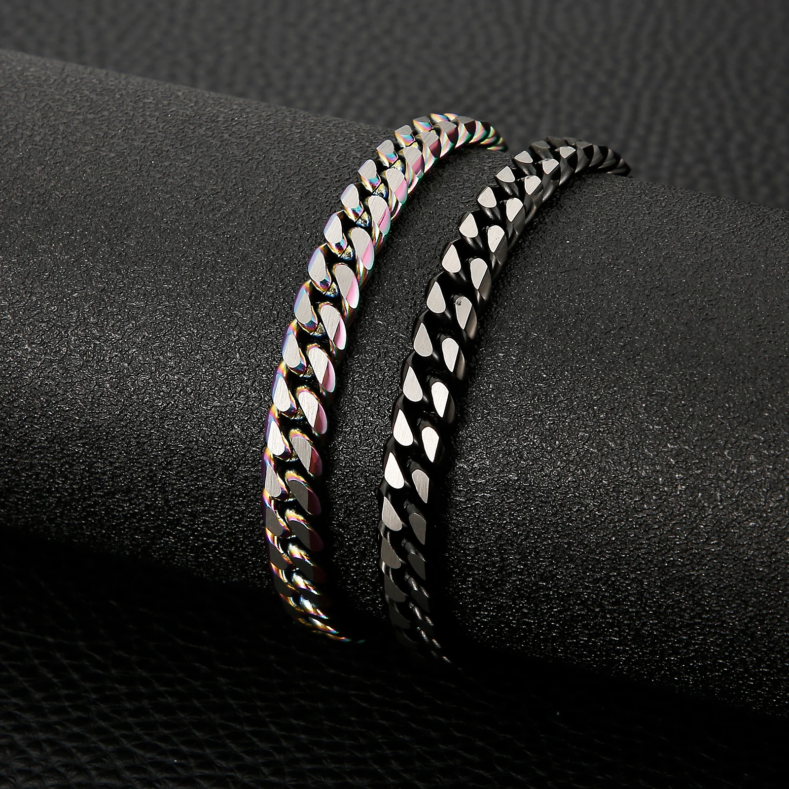 7/8/9/10mm Width Stainless Steel Cuban Bracelet Men Boy Kids S Classic link Chain Bracelet For Men Women Jewelry Gift Wholesale