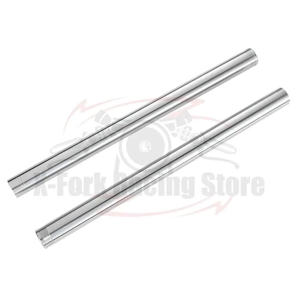 Front Fork Tubes Inner Pipes Stanchion Bars Silver Pair For Kawasaki ER650 Z650 2017-2023 2018 2019 2020 2021 2022 41x585mm