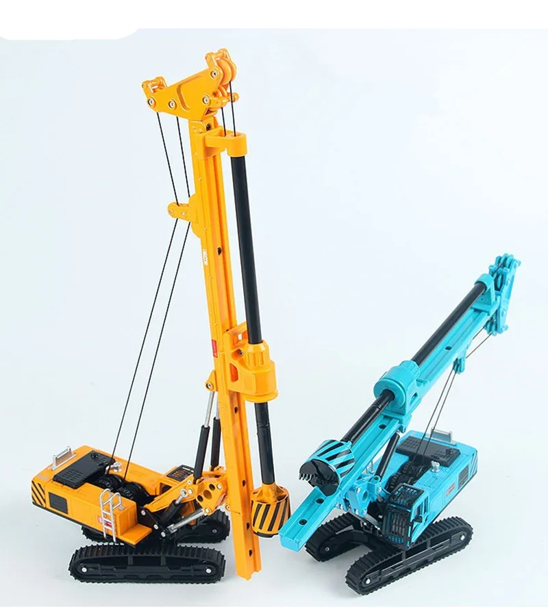 High simulation 1:64 alloy slotted pile driver model,earth boring machine engineering toy,exquisite collection ornaments