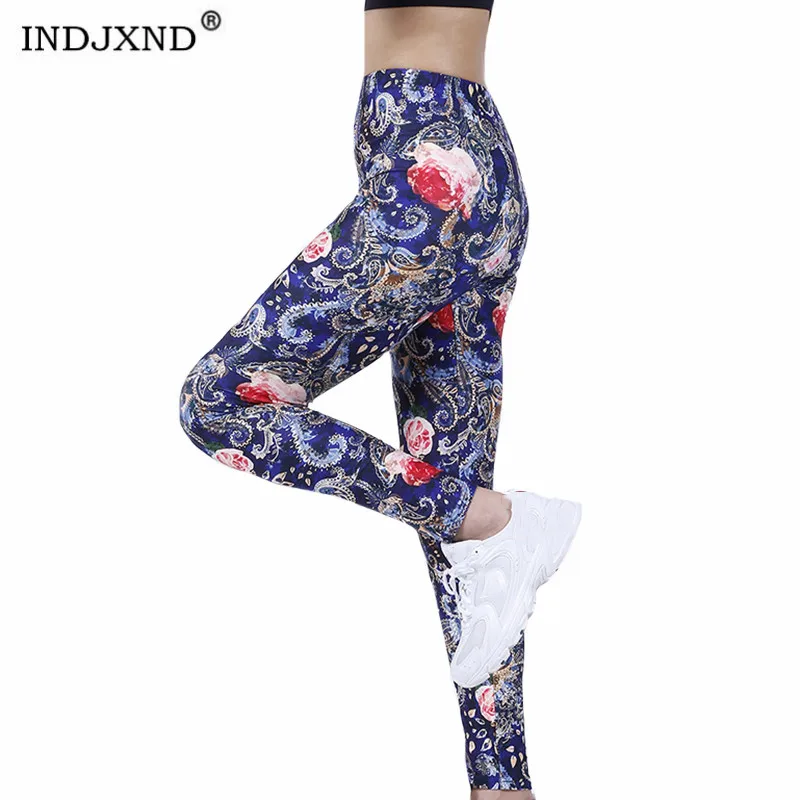 INDJXND Leggings a vita alta Push Up Sport donna Fitness Running Yoga pantaloni pantaloni elastici calzamaglia da palestra Activewear opia