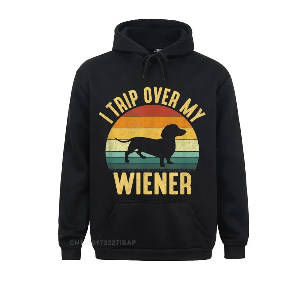 

I Trip Over My Weiner Funny Dachshund T-Shirt Sweatshirts Autumn Hoodies Long Sleeve New Arrival Group Hoods Youthful Men's