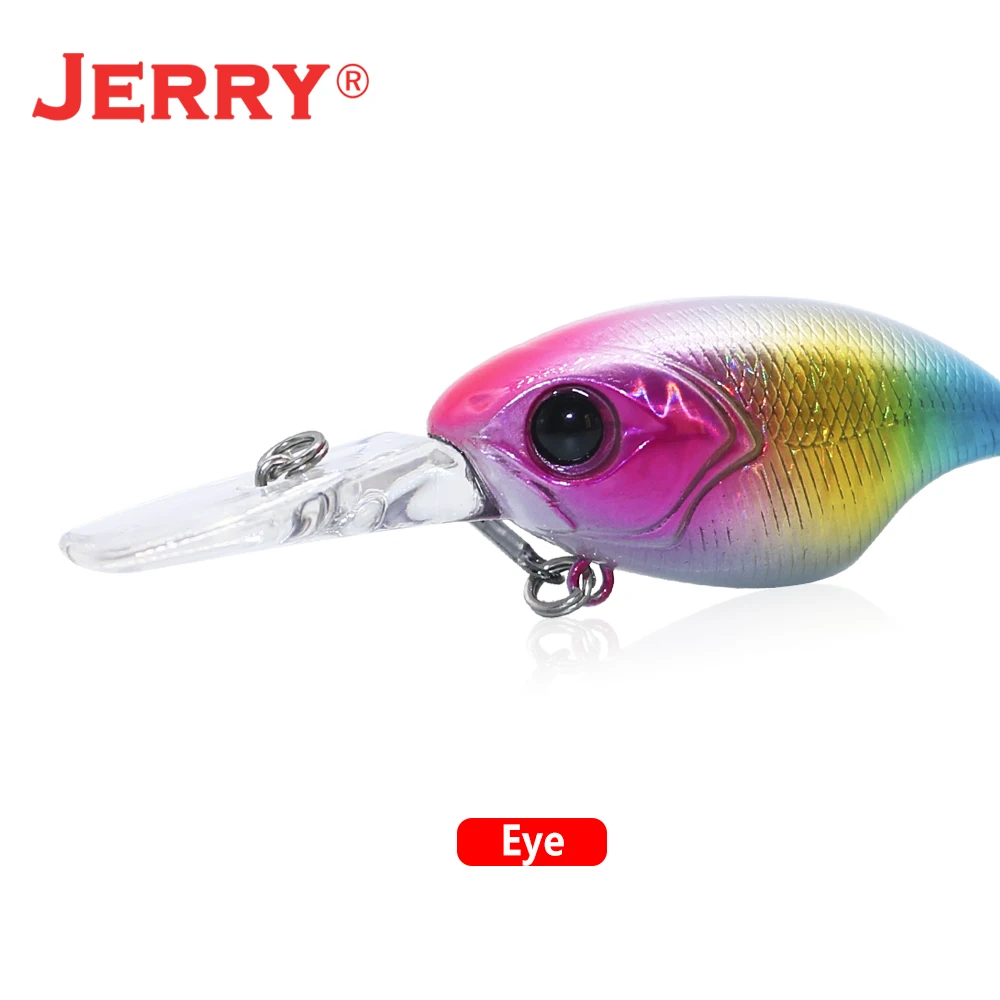 Jerry Atalanta Deep Diving Wobbler Ultraleichte Angelköder Plug Floating Rattling 47mm Kurbelköder Black Bass Pike Forellenköder