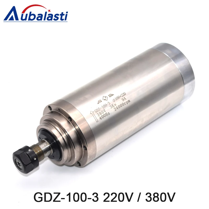 3kw Spindle CNC Router Spindle Motor 220V 380V Machine Tool Spindle ER20 Dia:100mm 12A inverter For CNC Milling Router Machines