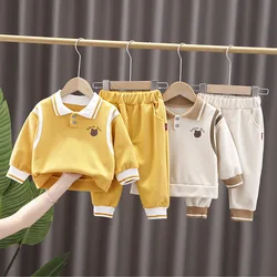 Spring Autumn Children Baby Boys Sport Clothes Cartoon T-Shirt Pants 2Pcs/sets Infant Kids Casual Clothing Toddler Tracksuits