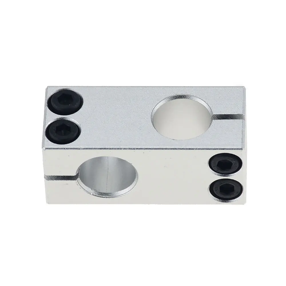 1PC Pillar Fixing Clamp Vertical Fixed Diameter Fastening Aluminum Alloy Optical Axis Cross Block Steel Pipe Fixing Bracket