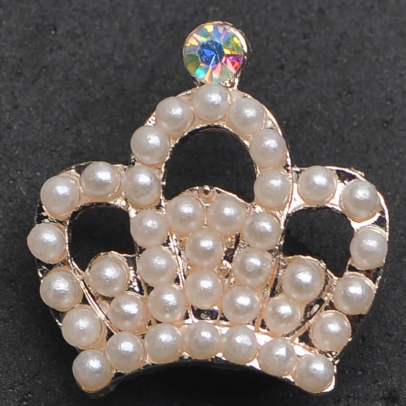 Crystal Crown Metal Charms Designer Accessories Clog Shoe Button Decoration Lovely Little Bear Charm for Shoes