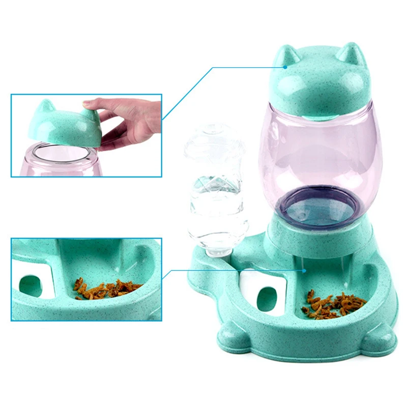 

Pet Automatic Feeder Cat Dog Food Dispenser Water Drinking Bowl Feeding Dispenser Pets Supplies Practical