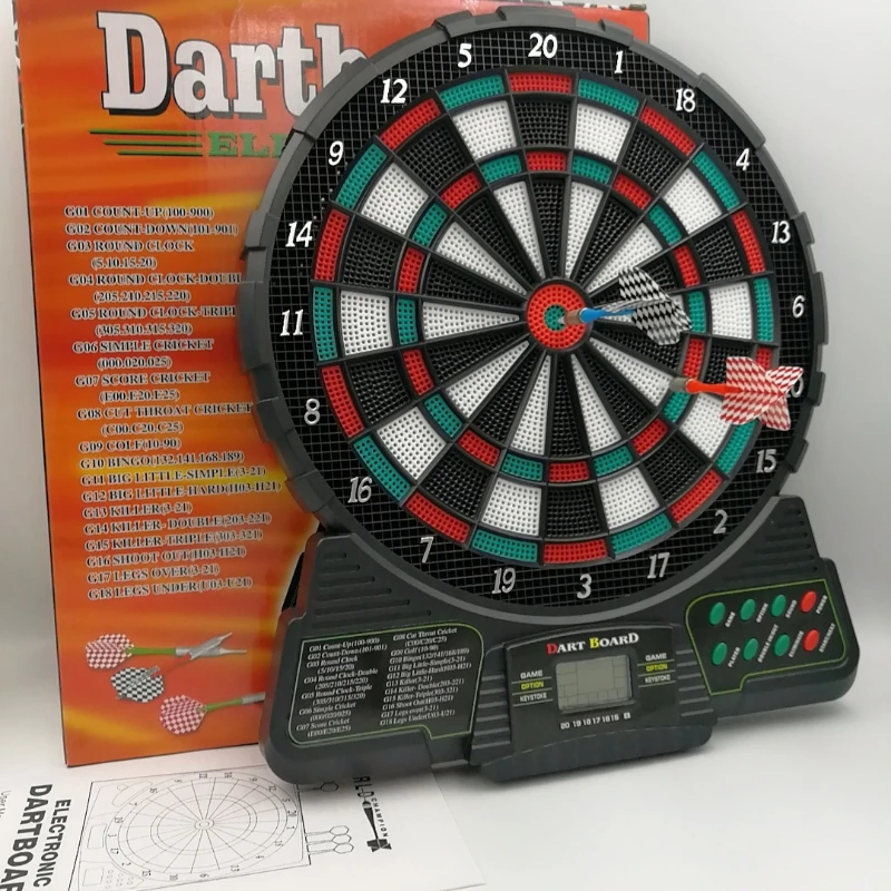 

Hot Professtional Electronic Darts Boards Automatic Scoring Target Safety Leisure Entertainment with 6 Darts + 18 Tips Soft Tip