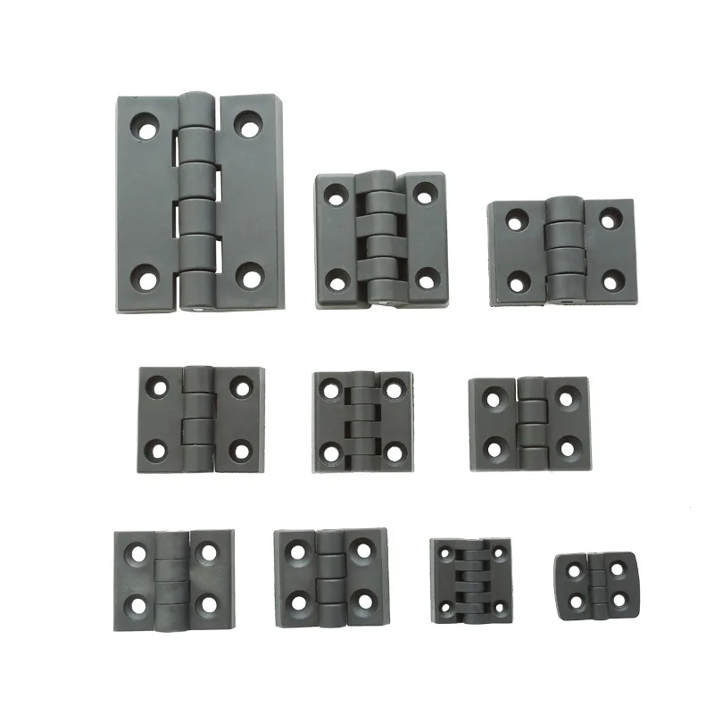 4PCS  Nylon Plastic Hinge 40 X 40X9m  50X50X10mm Black Plastic Hinge Butt Hinges for Wooden Box Furniture Electric Cabinet